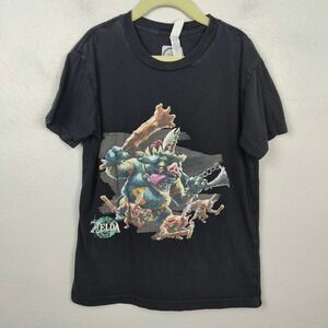Zelda Tears of the Kingdom T Shirt Nintendo Kids Youth Boys‎ Medium Black